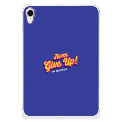 Apple iPad mini 6 (2021) Back cover met naam Never Give Up Apple iPad mini 6 (2021) Back cover met naam Never Give Up