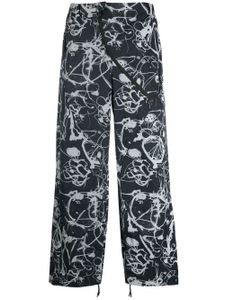 MCQ pantalon droit à imprimé abstrait - Noir