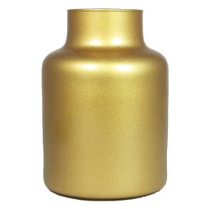 Bloemenvaas - mat goud glas - H20 x D15 cm