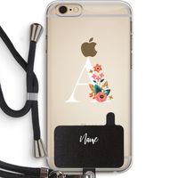 Pink Bouquet: iPhone 6 PLUS / 6S PLUS Transparant Hoesje met koord