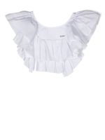 Monnalisa blouse crop à volants - Blanc