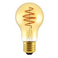 Deco E27 A60 lichtbron spiraal amberglas dimbaar