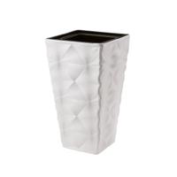 Form Plastic Plantenpot/bloempot Diva - kunststof - wit - D40 x H75 cm - met binnenpot