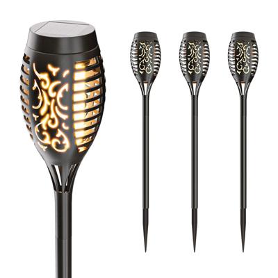 Avon - 4x LED Solarlamp - Tuinfakkel met vlammeneffect en schemerschakelaar - 2200K extra warm wit - IP44 Spatwaterdicht - Prikspot 50cm - Solar tuinverlichting