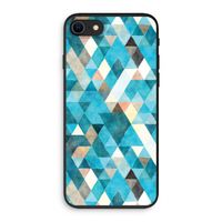 Gekleurde driehoekjes blauw: iPhone 7 Biologisch afbreekbaar hoesje