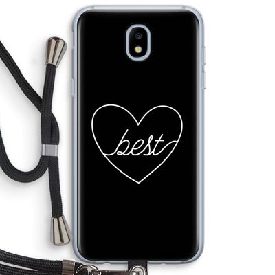 Best heart black: Samsung Galaxy J5 (2017) Transparant Hoesje met koord