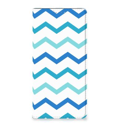 Samsung Galaxy A13 (4G) | Hoesje met Magneet | Zigzag Blauw Samsung Galaxy A13 (4G) | Hoesje met Magneet | Zigzag Blauw