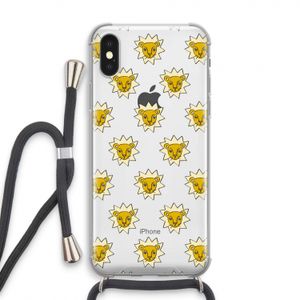 Leeuwenkoppen: iPhone XS Transparant Hoesje met koord
