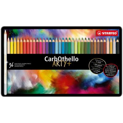 Kleurpotloden STABILO CarbOthello kalkpastel assorti blik à 36 stuks Kleurpotloden STABILO CarbOthello kalkpastel assorti blik à 36 stuks
