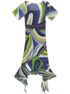 PUCCI robe mi-longue à imprimé Iride - Vert