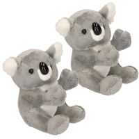 Set van 2x stuks pluche koala knuffel beer 14 cm