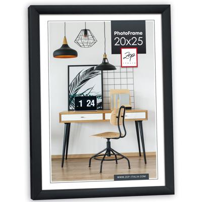 Fotolijst - zwart - 26 x 21 x 2 cm - kunststof - geschikt voor een foto van 20 x 25 cm