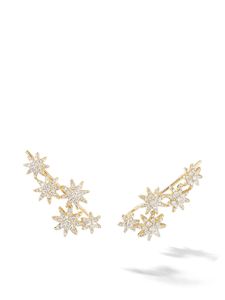 David Yurman boucles d'oreilles Starburst en or 18ct pavées de diamants (23 mm)