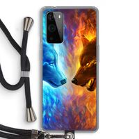 Fire & Ice: OnePlus 9 Pro Transparant Hoesje met koord