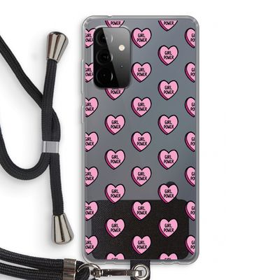 GIRL POWER: Samsung Galaxy A72 5G Transparant Hoesje met koord