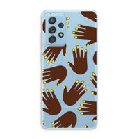 Hands dark: Samsung Galaxy A73 Transparant Hoesje