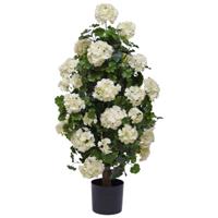 Geranium pyramide 110cm kunstplant UV Creme