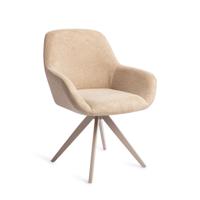 Jesper Home Draaibare Eetkamerstoel 'Kushi' Turn Beige, kleur Desert Dunes