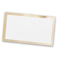 Naamkaartjes/plaatskaartjes - Bruiloft - wit/goud - 10x stuks - 10 x 6 cm Naamkaartjes/plaatskaartjes - Bruiloft - wit/goud - 10x stuks - 10 x 6 cm