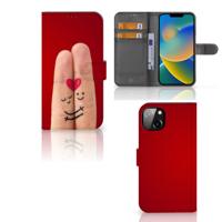 iPhone 14 Plus | Wallet Case | met Pasjes | Liefde - Origineel Romantisch Cadeau