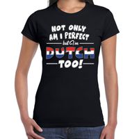 Not only perfect Dutch / Holland t-shirt zwart voor dames - thumbnail