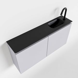 Toiletmeubel Mondiaz Ture | 100 cm | Meubelkleur Cale | Eden wastafel Urban Rechts | 1 kraangat