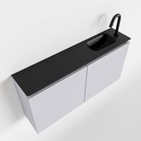 Toiletmeubel Mondiaz Ture | 100 cm | Meubelkleur Cale | Eden wastafel Urban Rechts | 1 kraangat Toiletmeubel Mondiaz Ture | 100 cm | Meubelkleur Cale | Eden wastafel Urban Rechts | 1 kraangat