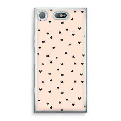 Kleine kattenkopjes: Sony Xperia XZ1 Compact Transparant Hoesje