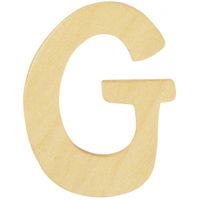 Houten lettertje G   - - thumbnail