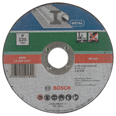 Bosch Accessoires Doorslijpschijf Metaal | 125 X2,5 | Recht - 2609256317