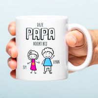 Gepersonaliseerde Mok Deze Papa Hoort Bij
