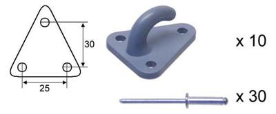 VALERYD Fastening 10pcs. f. cover net w. pop rivet