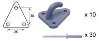 VALERYD Fastening 10pcs. f. cover net w. pop rivet