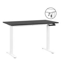 Leen Bakker - Bureau Homeworx Zit/sta Handmatig Verstelbaar - /wit - 75/118x120x70 Cm - Metaal/Hout - Zwart