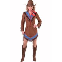 Bruin cowboy jurkje voor dames 42 (XL)  - - thumbnail