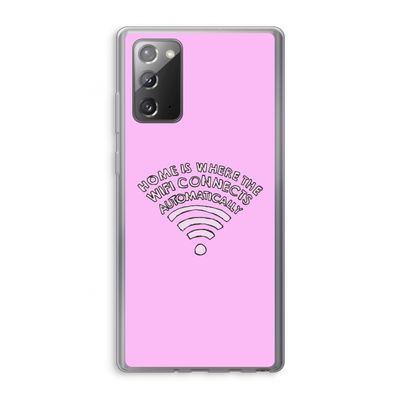 Home Is Where The Wifi Is: Samsung Galaxy Note 20 / Note 20 5G Transparant Hoesje