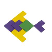 Kruzzel Breinbreker Houten kinder puzzel - met 40 stukjes - spellen - tetris game