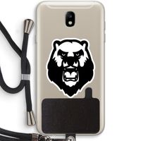 Angry Bear (white): Samsung Galaxy J7 (2017) Transparant Hoesje met koord