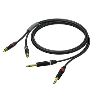 Procab PRA631/1.5 verloopkabel 2x Jack naar 2x RCA met Neutrik 150cm