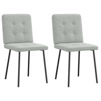 Eetkamerstoelen 2 st fluweel lichtgrijs