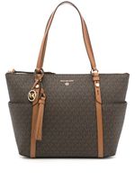 Michael Kors sac cabas en cuir à imprimé monogrammé - Marron - thumbnail