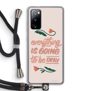 Optimistic flower girl: Samsung Galaxy S20 FE / S20 FE 5G Transparant Hoesje met koord