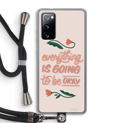 Optimistic flower girl: Samsung Galaxy S20 FE / S20 FE 5G Transparant Hoesje met koord