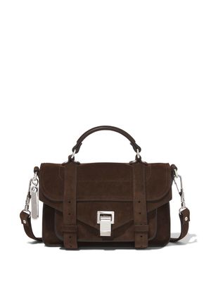 Proenza Schouler sac porté épaule PS1 en daim - Marron