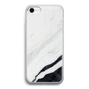 Elegante marmer: iPhone SE 2020 Transparant Hoesje