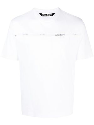 Palm Angels t-shirt à bande logo - Blanc