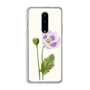 Purple poppy: OnePlus 8 Transparant Hoesje