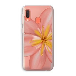Pink Ellila Flower: Samsung Galaxy A20e Transparant Hoesje