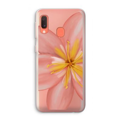 Pink Ellila Flower: Samsung Galaxy A20e Transparant Hoesje