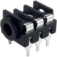 Cliff FCR1295 Jackplug 3.5 mm Bus, inbouw horizontaal Aantal polen: 3 Stereo Zwart 1 stuk(s)